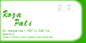 roza pali business card